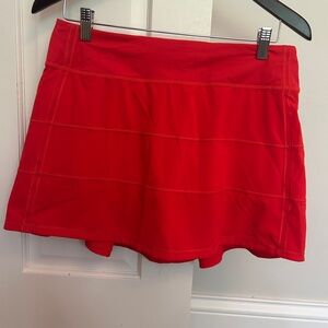 Red Lululemon Pacer Skirt sz 8